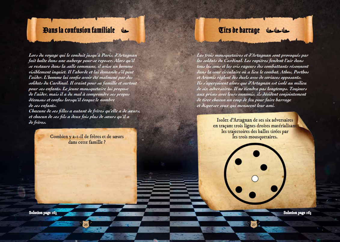150 énigmes des Trois mousquetaires
